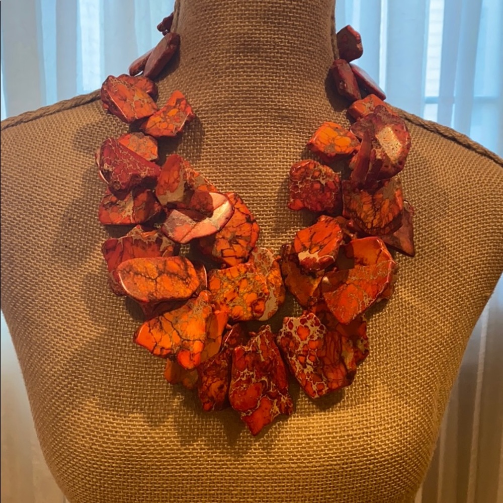 Natural stone fabulous chunky necklace